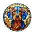 Dachshund Wirehaired Glass Suncatcher Worktop Saver
